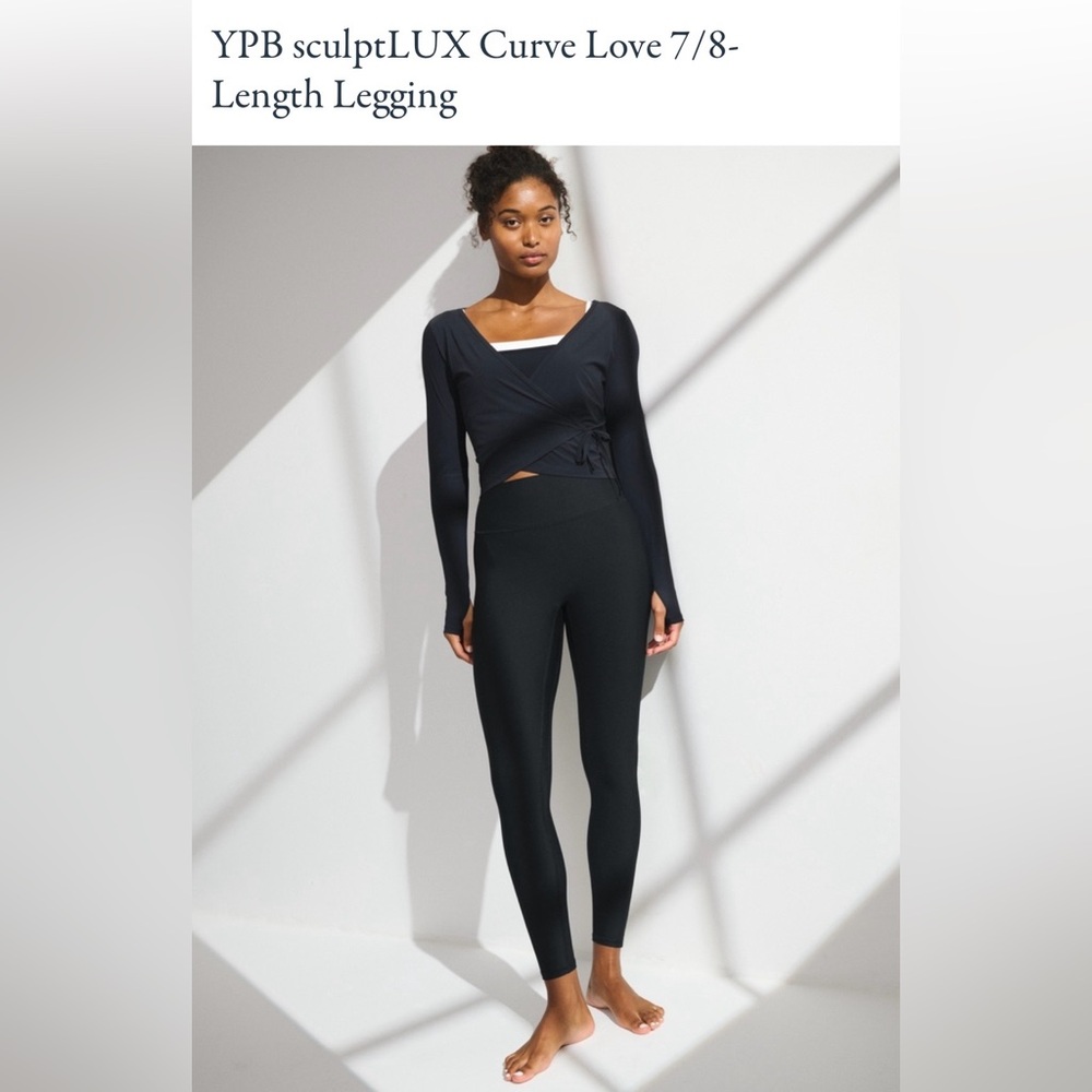 Abercrombie YPB SculptLUX Women's Black 7/8 Leggings 27” inseam